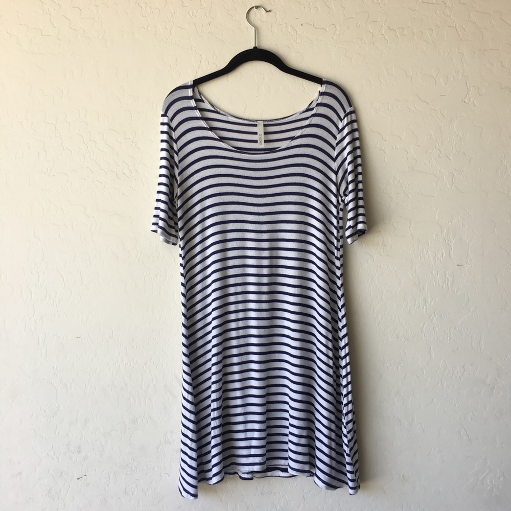White and Blue Striped Dress